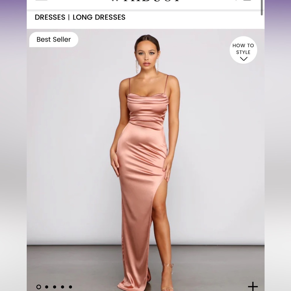 rose gold prom dress